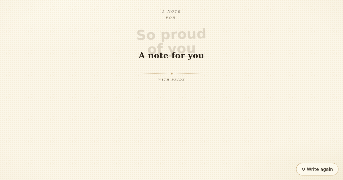Handwritten card template