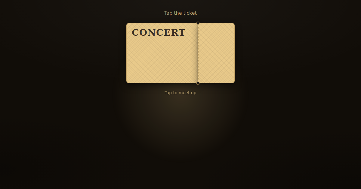 Concert Meetup card template