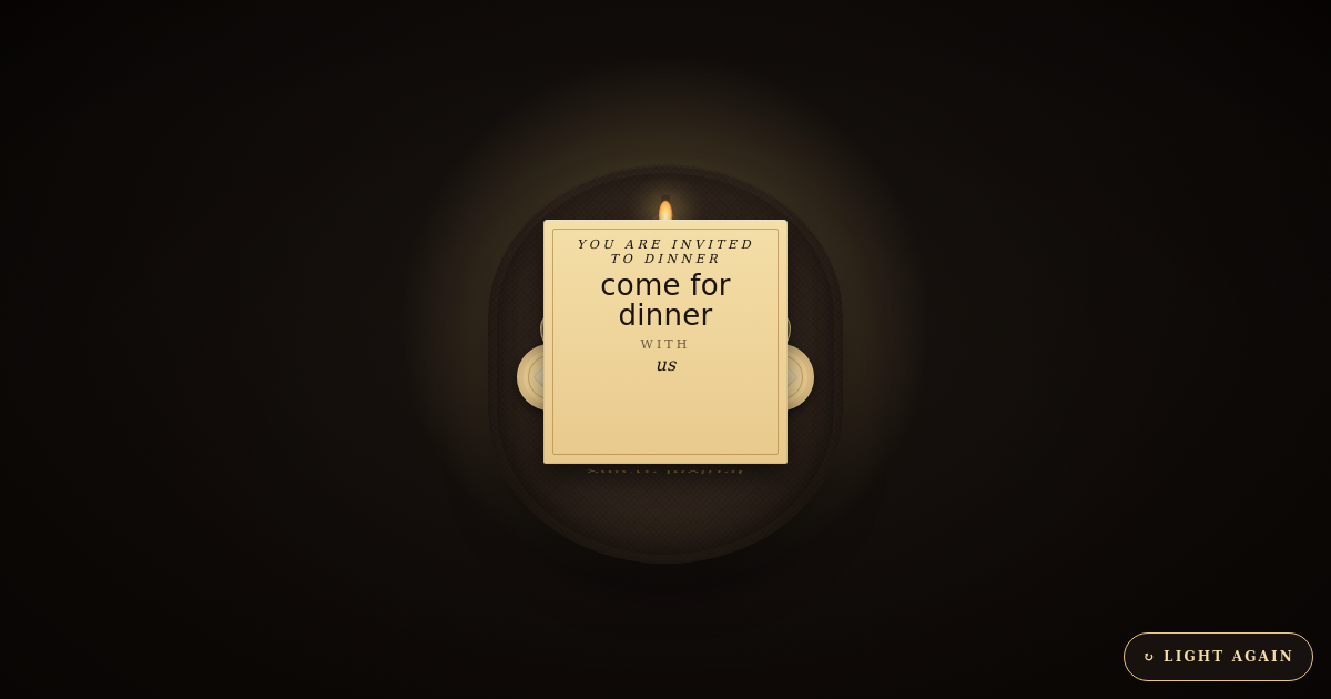 Dinner Party Invitation card template