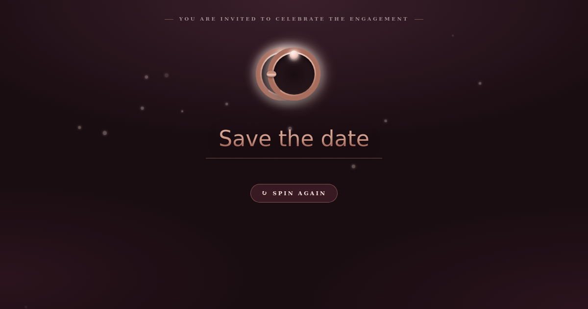 Engagement Party Invitation card template