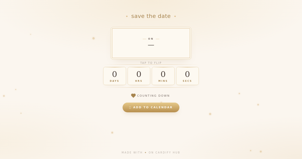 Event Countdown card template