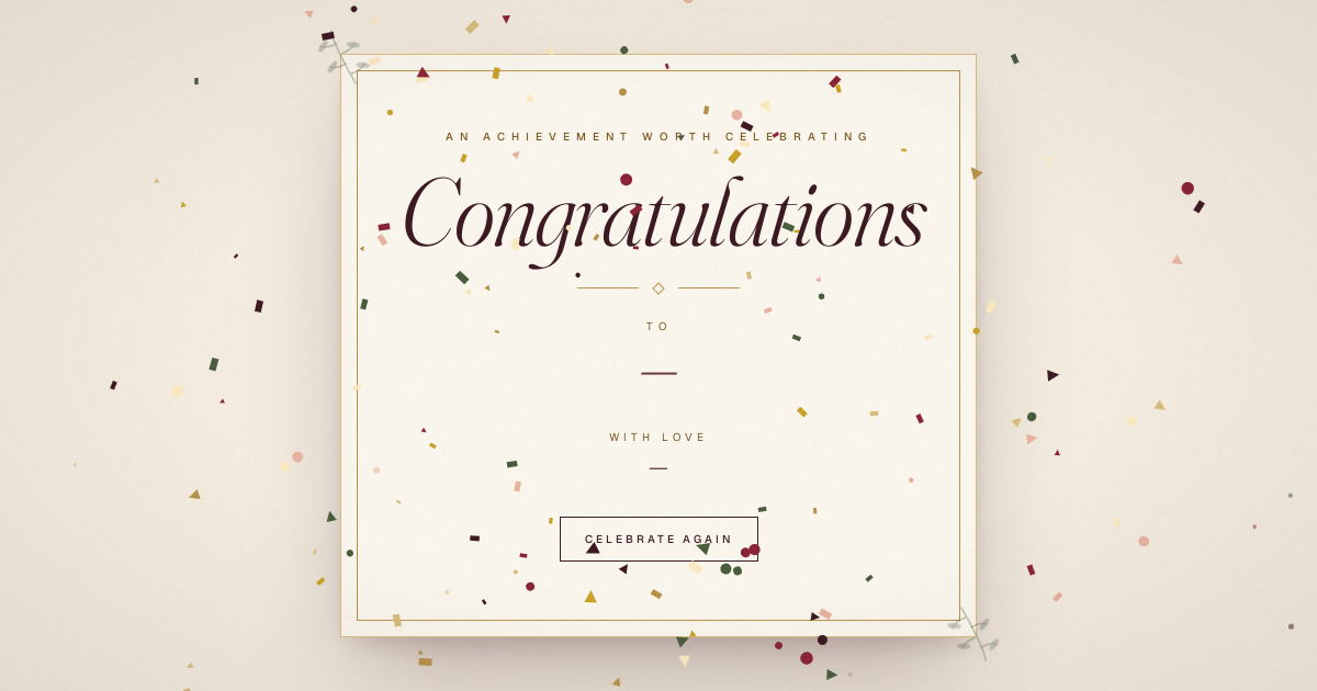 Congratulations card template