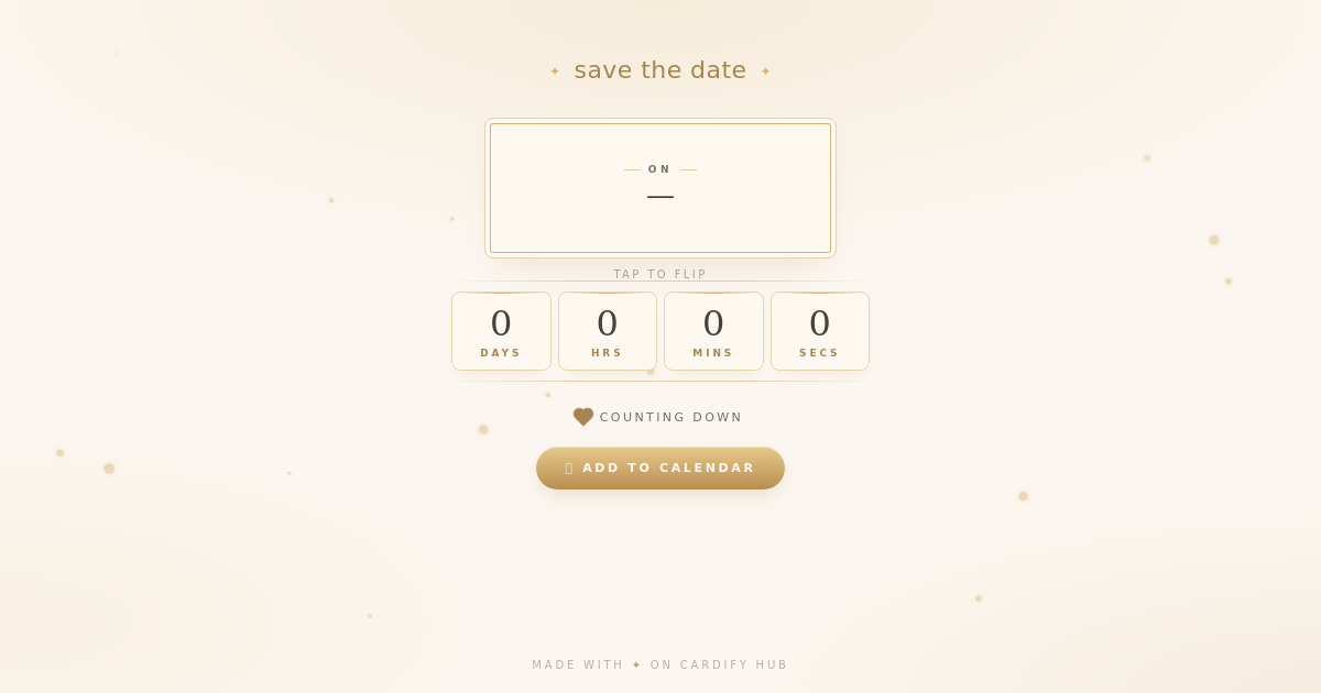 Event Countdown card template