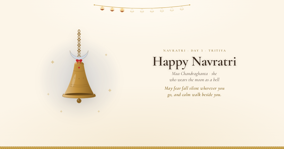 Navratri Day 3 — Maa Chandraghanta card template