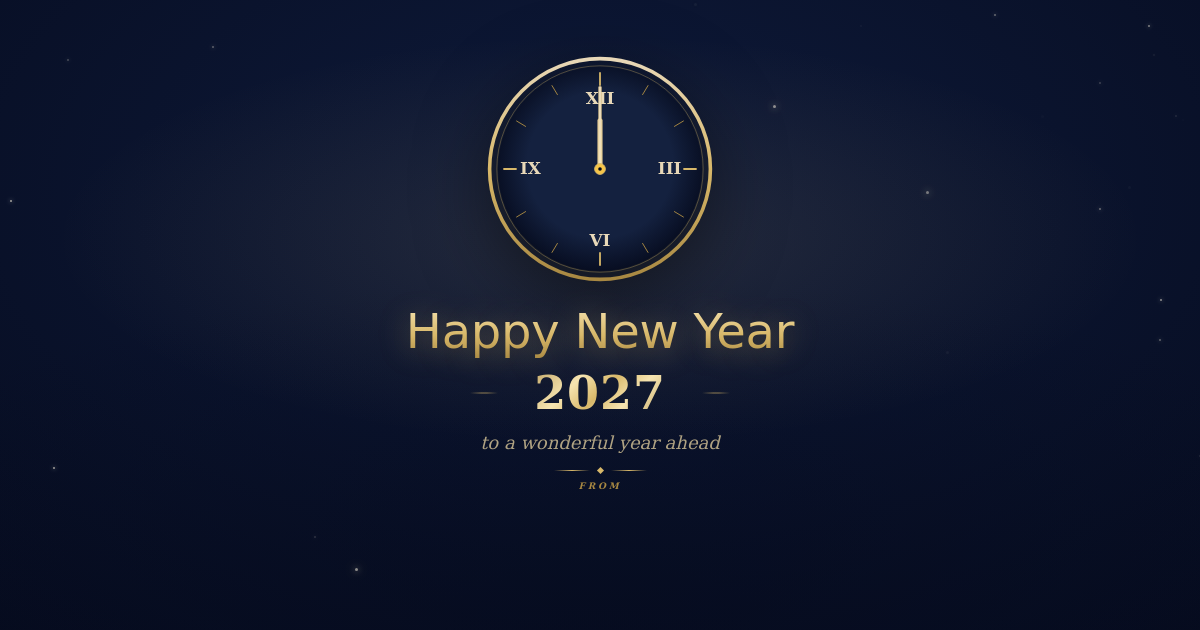 New Year card template