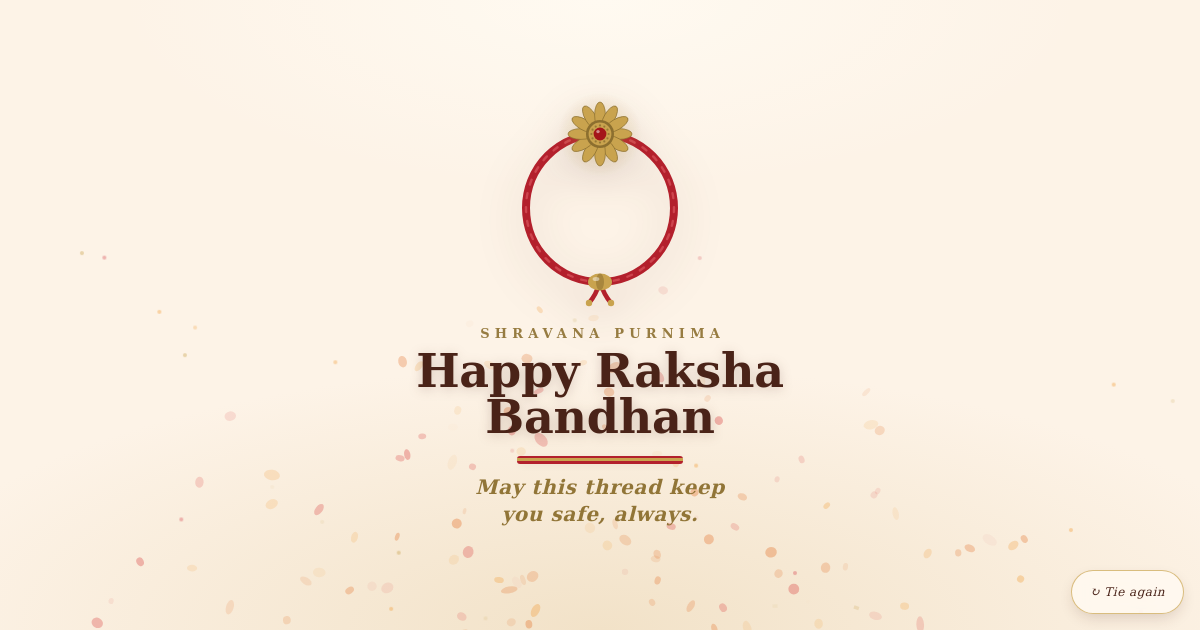 Raksha Bandhan — For My Brother card template