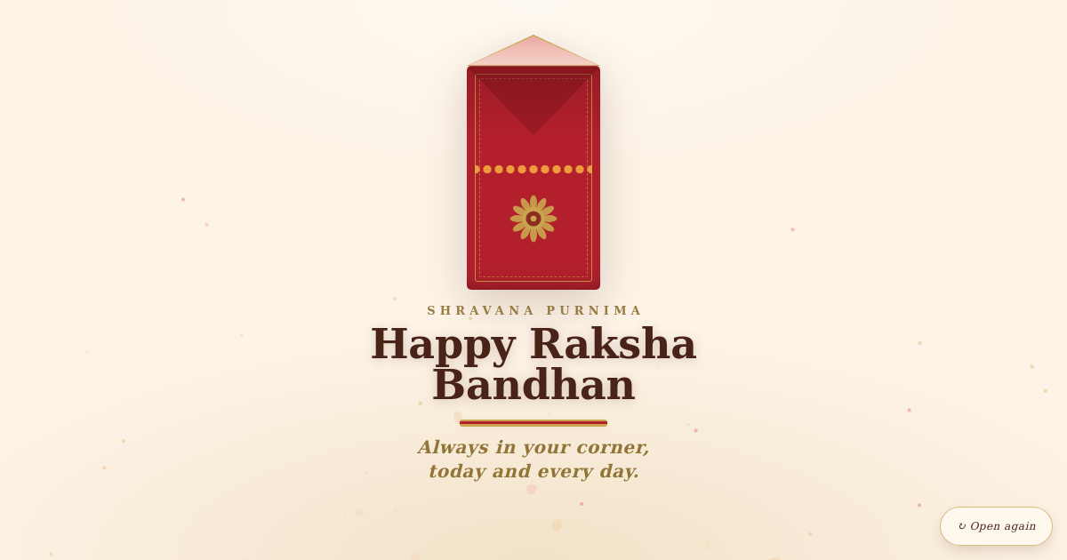 Raksha Bandhan — For My Sister card template