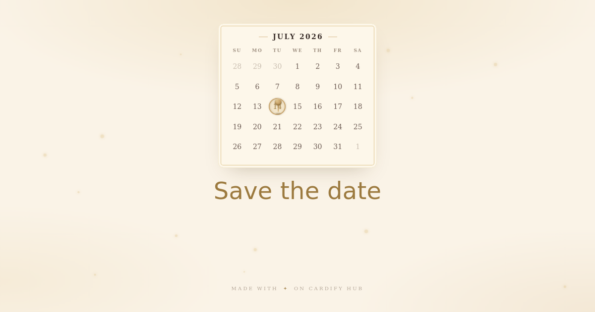 Save the Date card template