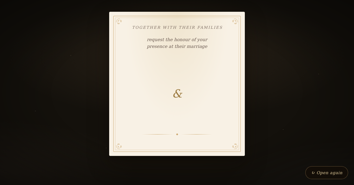 Wedding Invitation card template